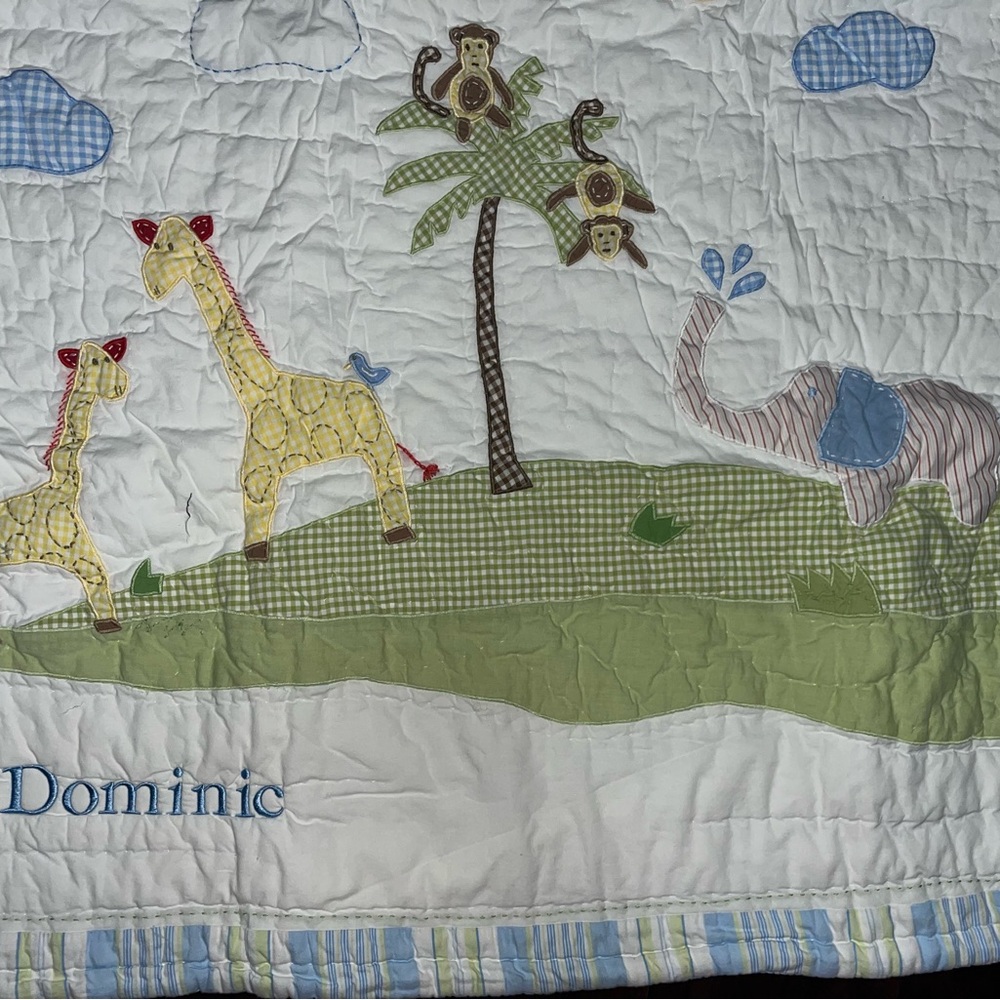 Pottery Barn Jungle Friends Baby Quilt - Picture 4 of 6